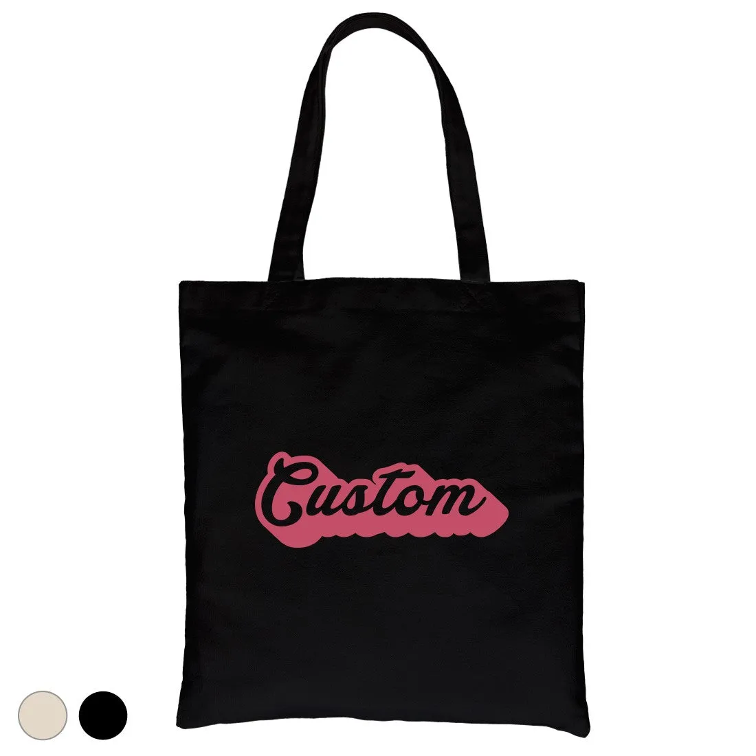 Pink Pop Up Text Perfect Whimsical Custom Personalized Canvas Bag