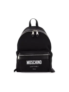 Quilted Leather Logo Backpack