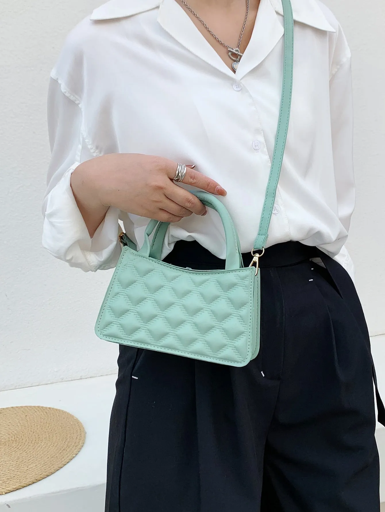 Quilted Satchel Bag