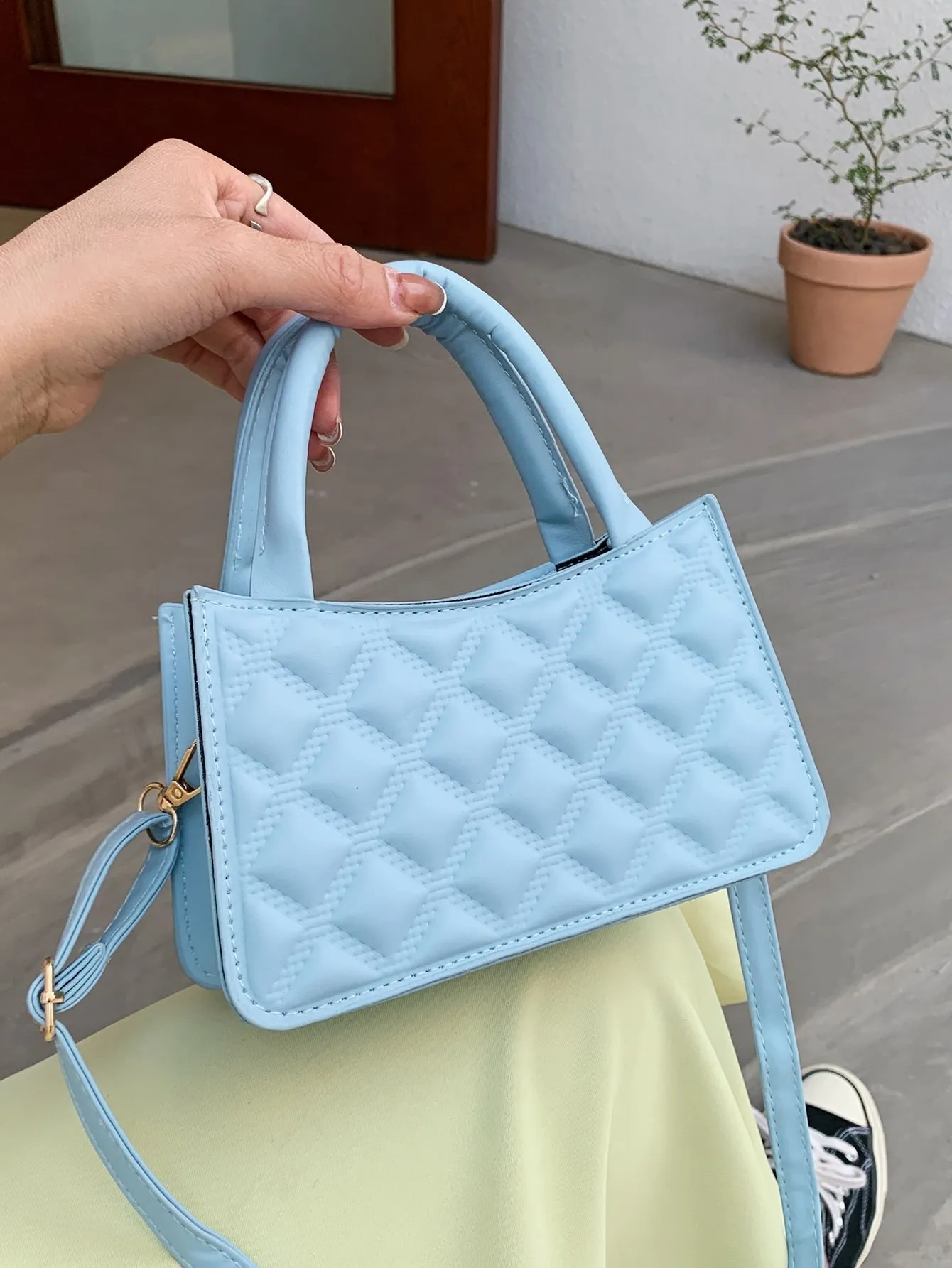 Quilted Satchel Bag