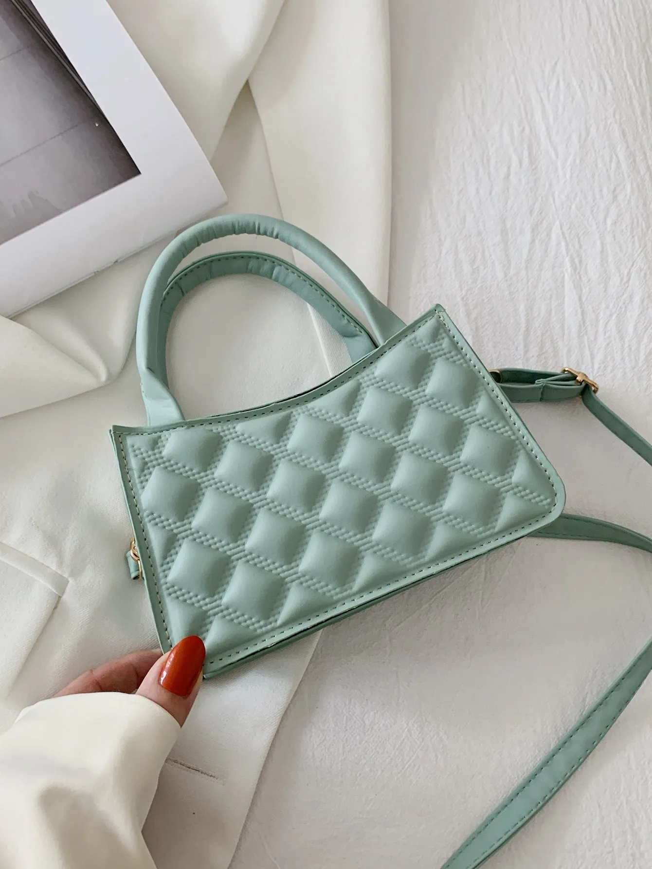 Quilted Satchel Bag