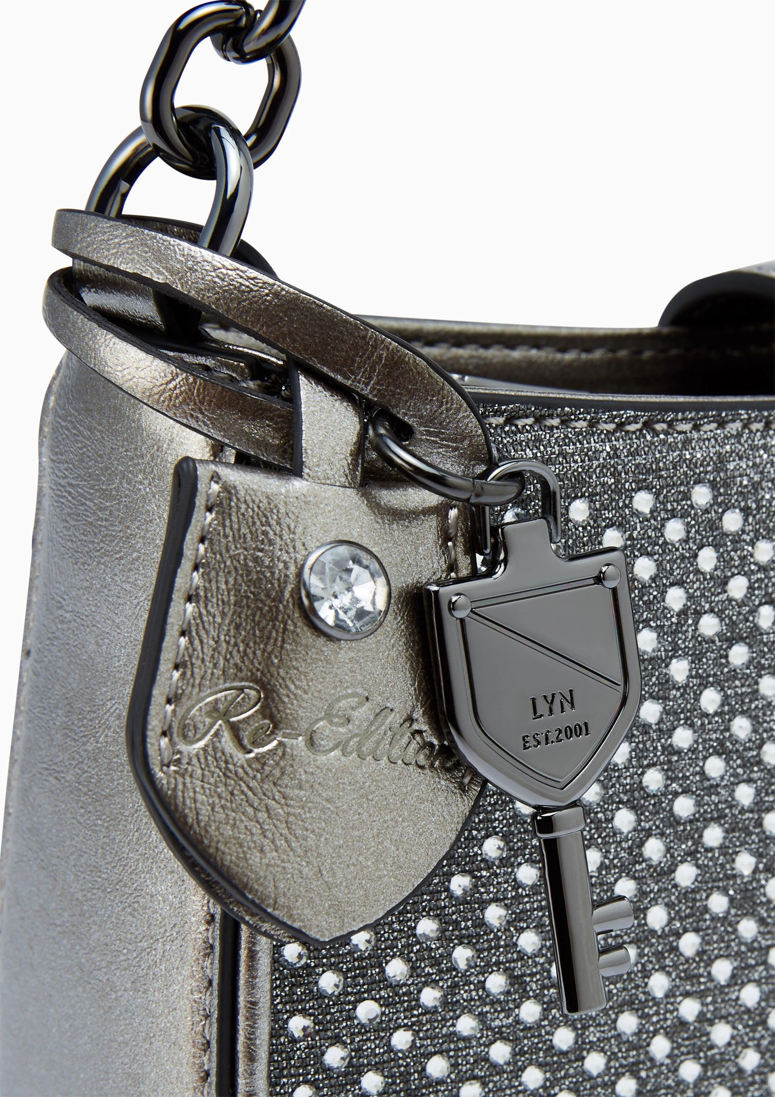 Ray Sparkle Shoulder Bag Silver