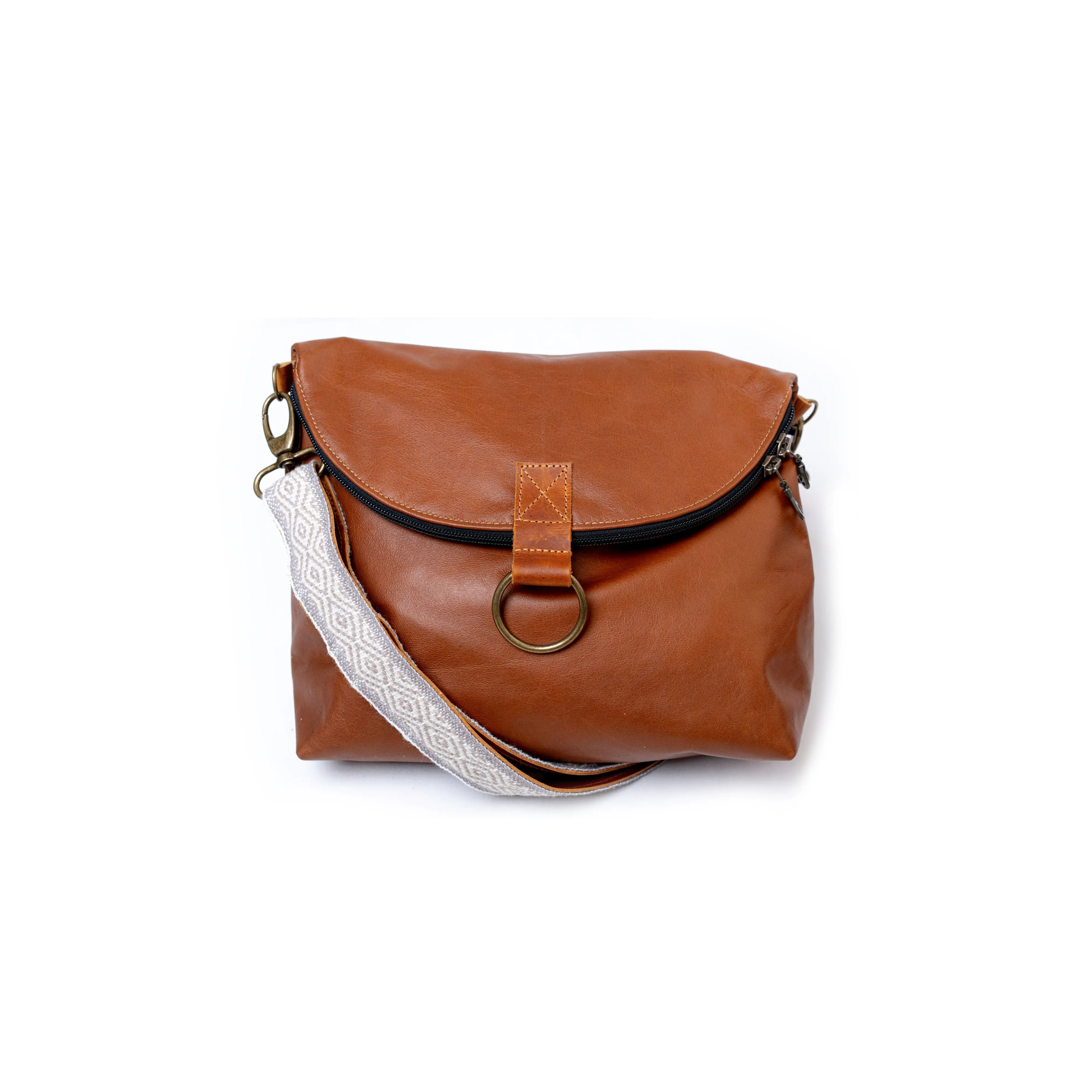 Relaxed Crossbody Backpack in Cognac