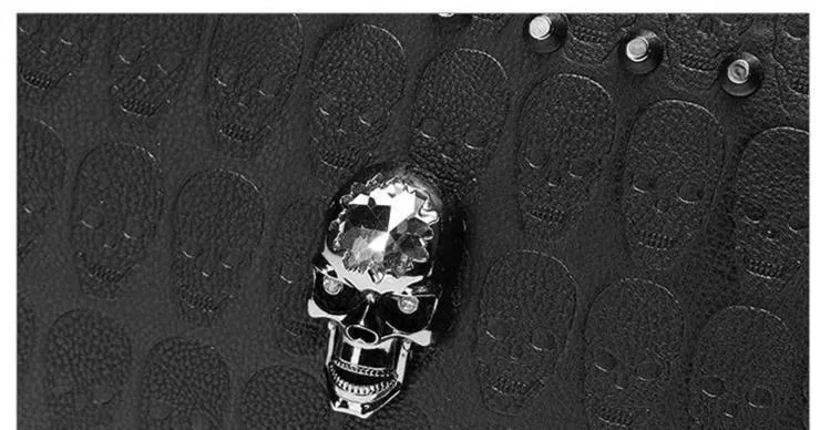 Rivets Handbag Skull Clutch Envelope Alternative Purse Bag for Girls Shoulder Bag Women-Bag