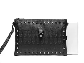 Rivets Handbag Skull Clutch Envelope Alternative Purse Bag for Girls Shoulder Bag Women-Bag