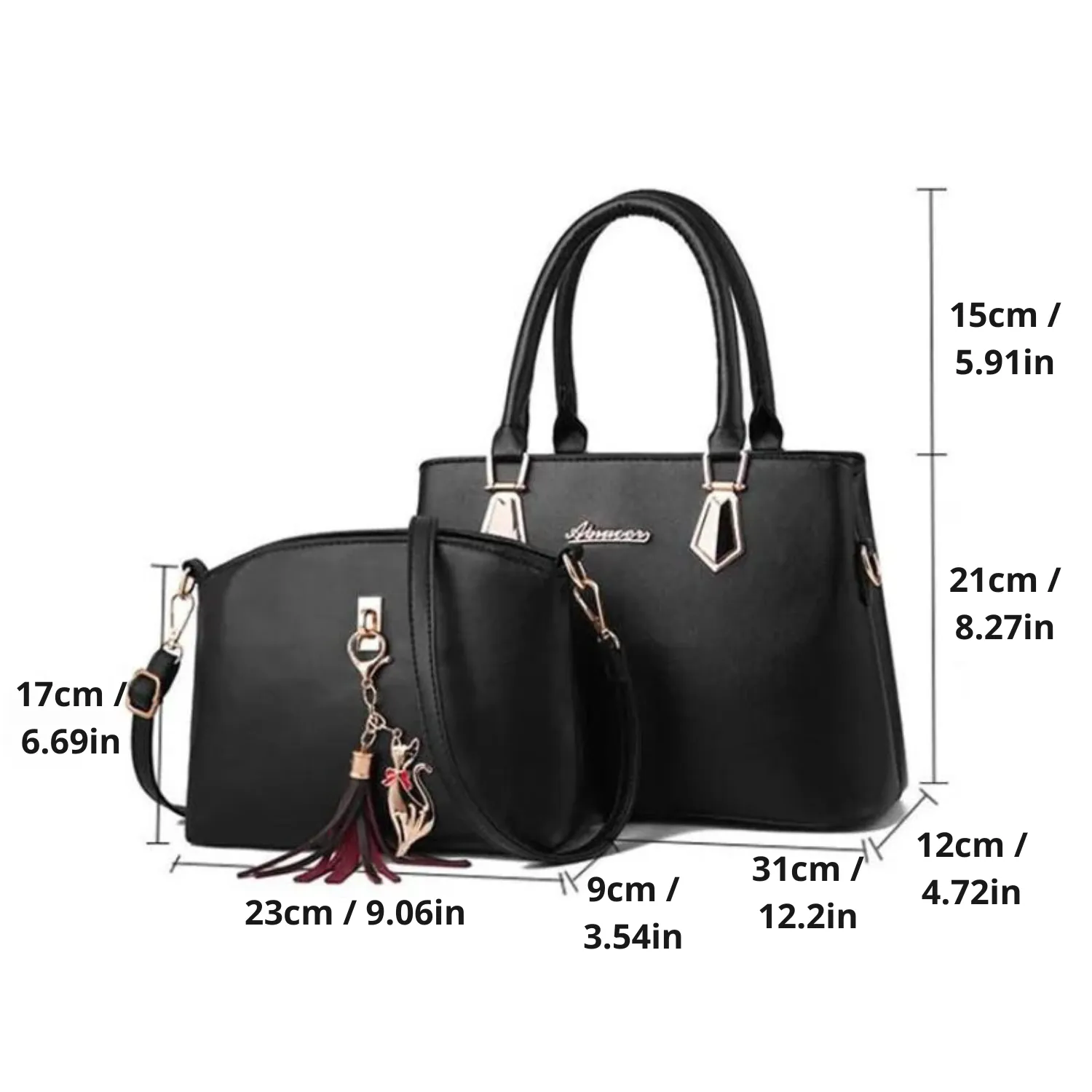 Sophisticated Saddle Handbag Duo