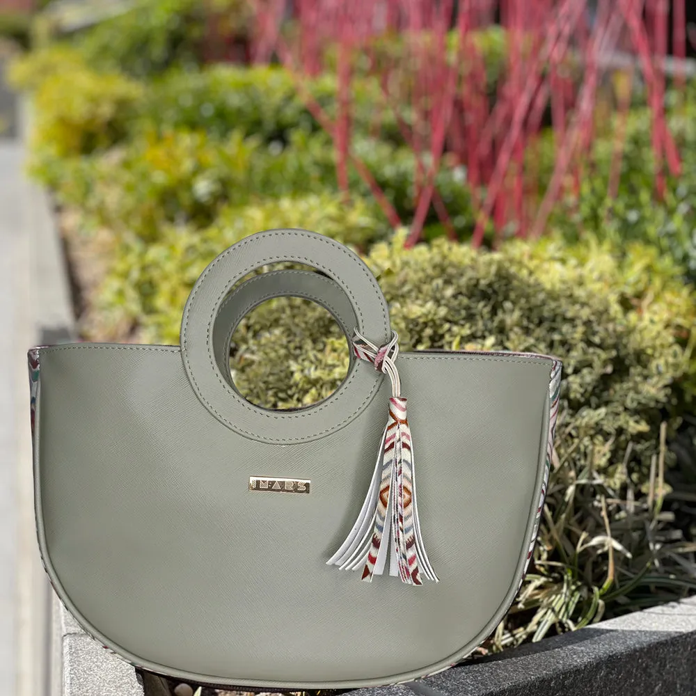 Sophisticated Sage Green Basket Bag Perfect For Women & Girls