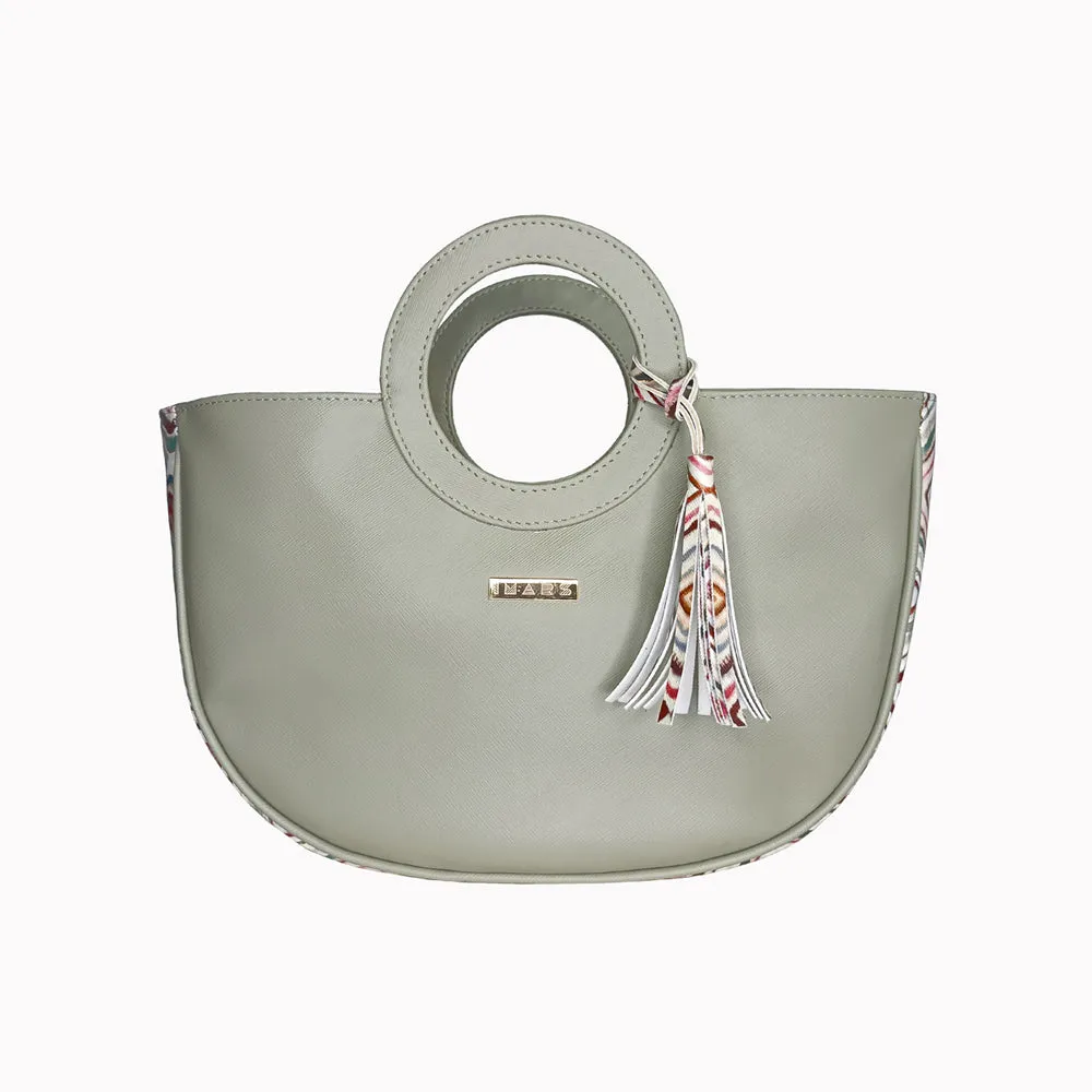 Sophisticated Sage Green Basket Bag Perfect For Women & Girls