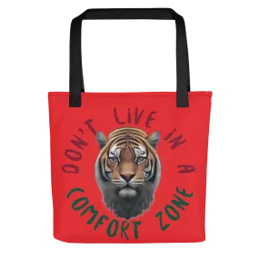 Spacious, Sturdy Tote Bag with print design - 15" x 15", Polyester fabric