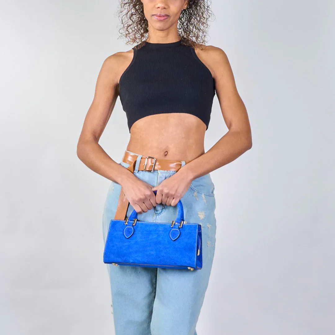 Suede top-handle handbags wholesale