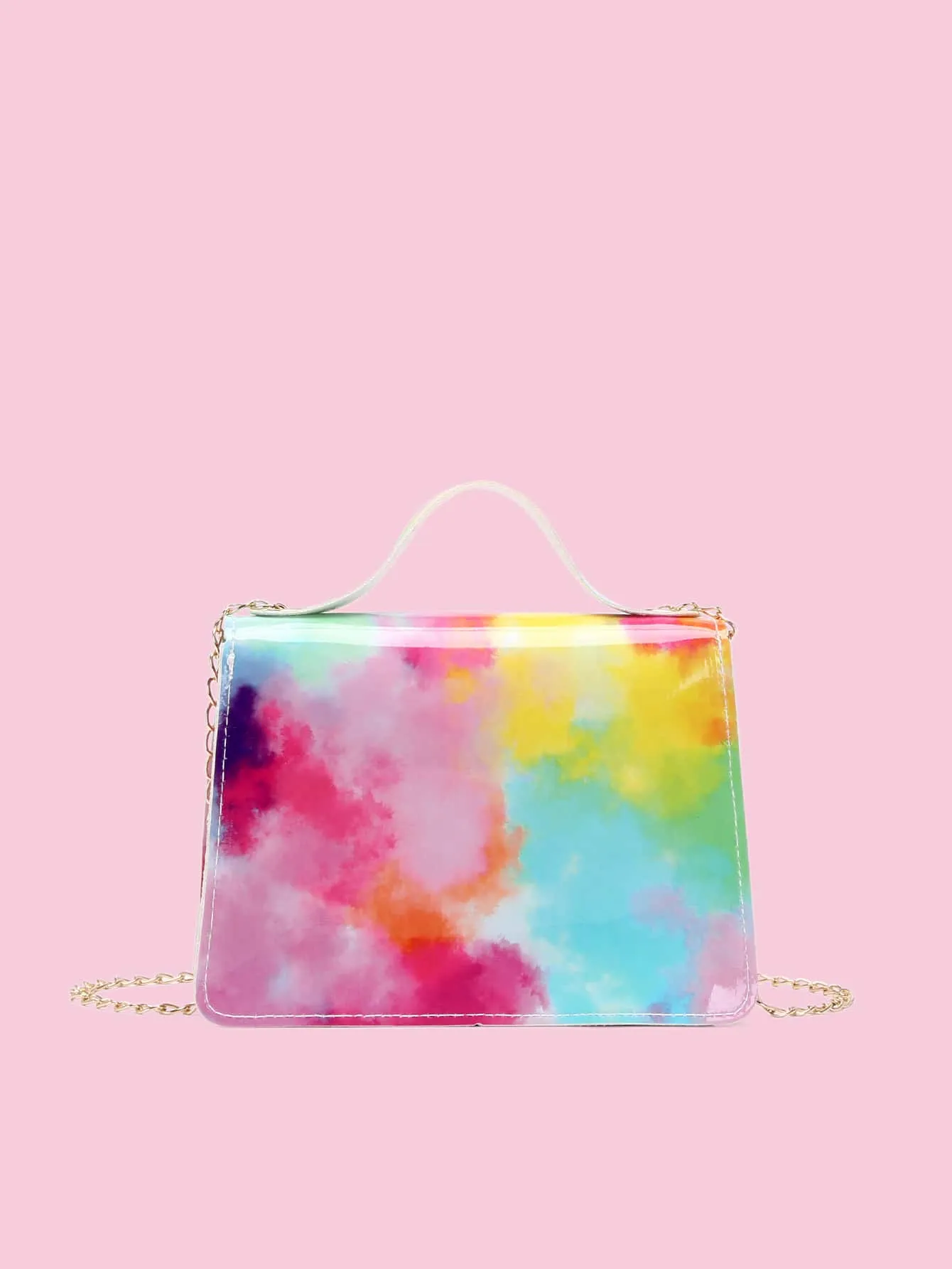 Tie Dye Flap Chain Bag