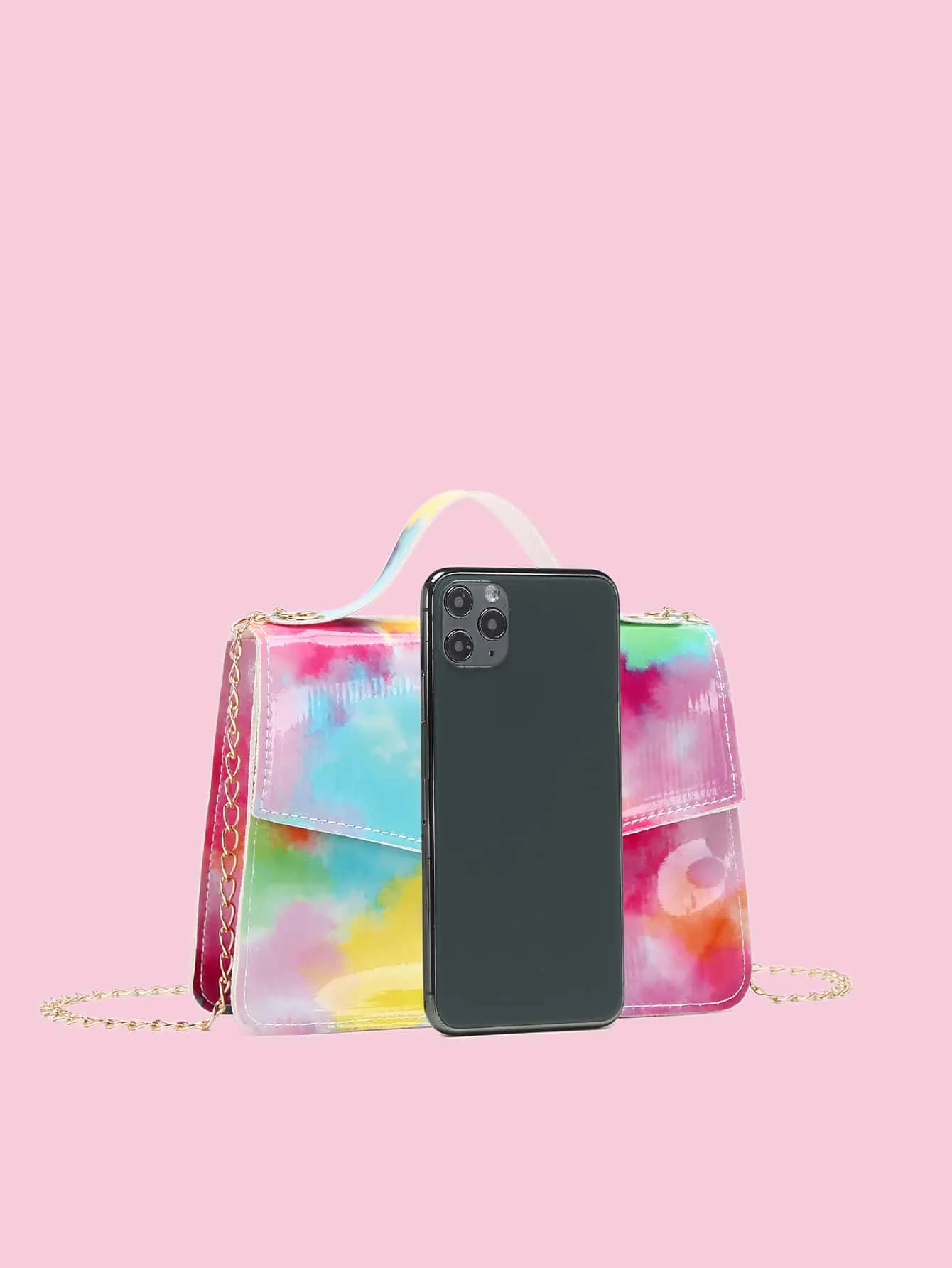 Tie Dye Flap Chain Bag