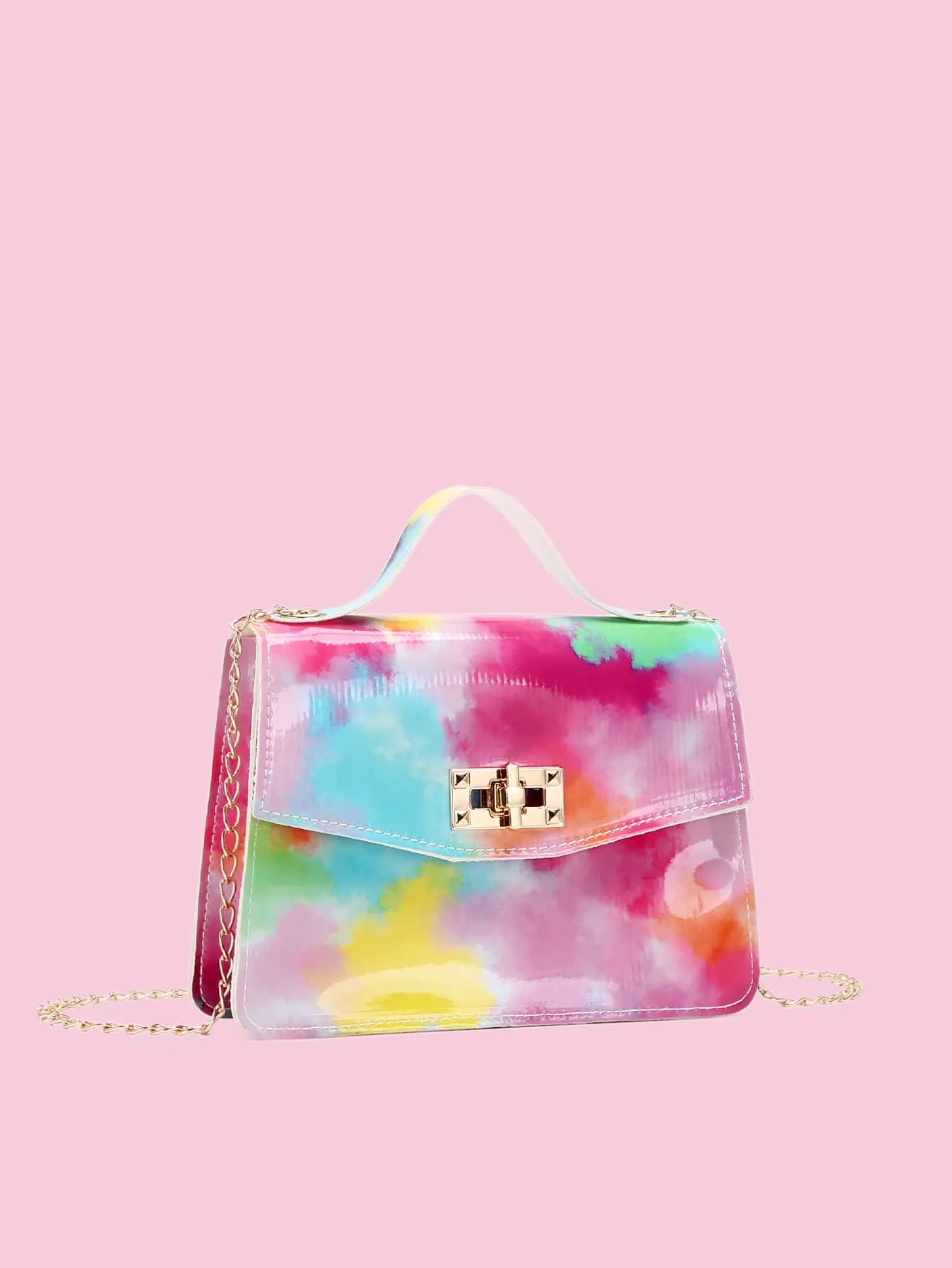 Tie Dye Flap Chain Bag