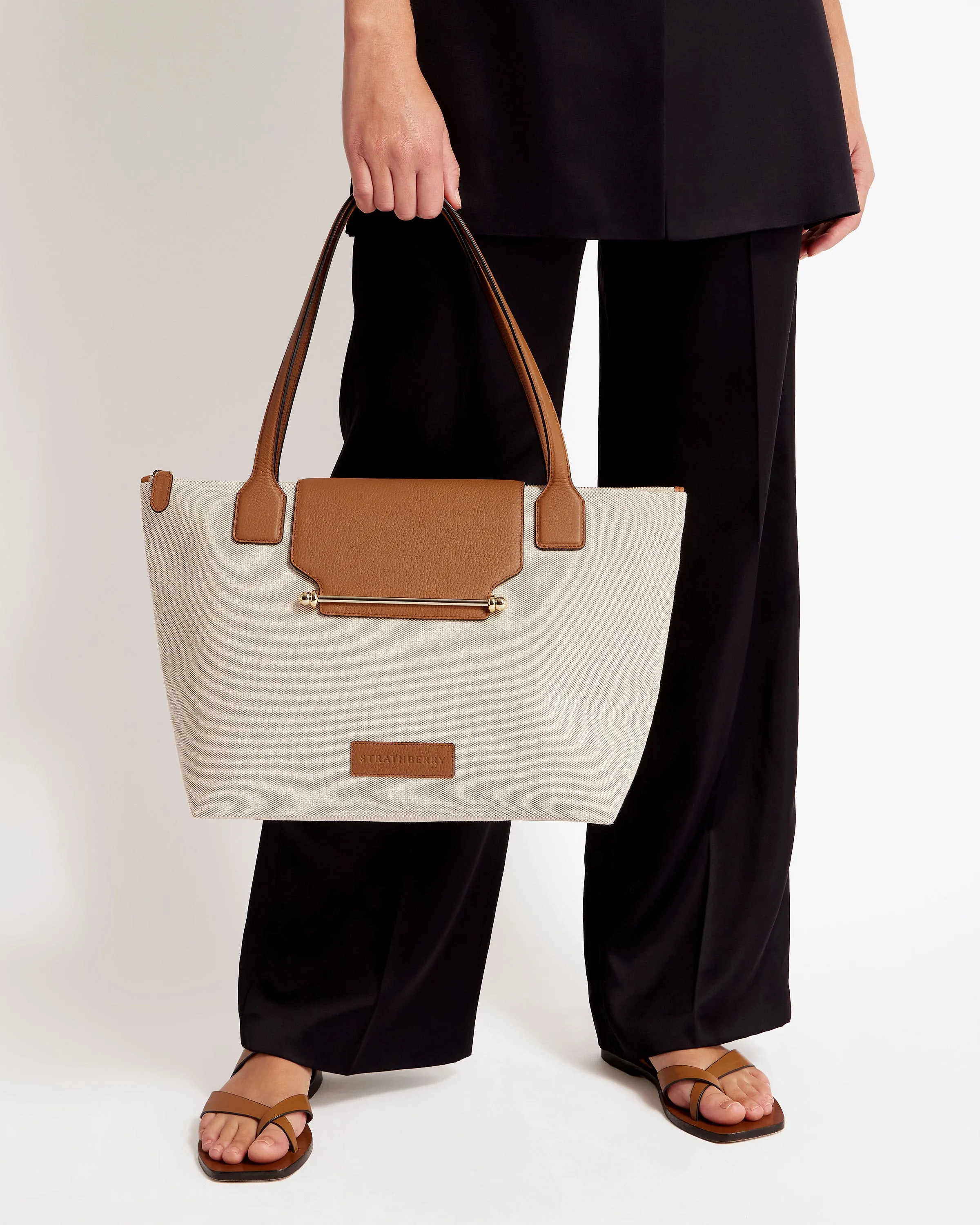 Travel Tote - Canvas Ecru/Tan