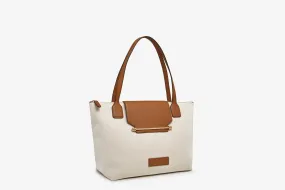 Travel Tote - Canvas Ecru/Tan