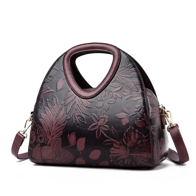 Vanderwah Handbag: Embossed Design with Spacious Luxury