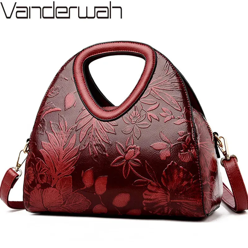 Vanderwah Handbag: Embossed Design with Spacious Luxury