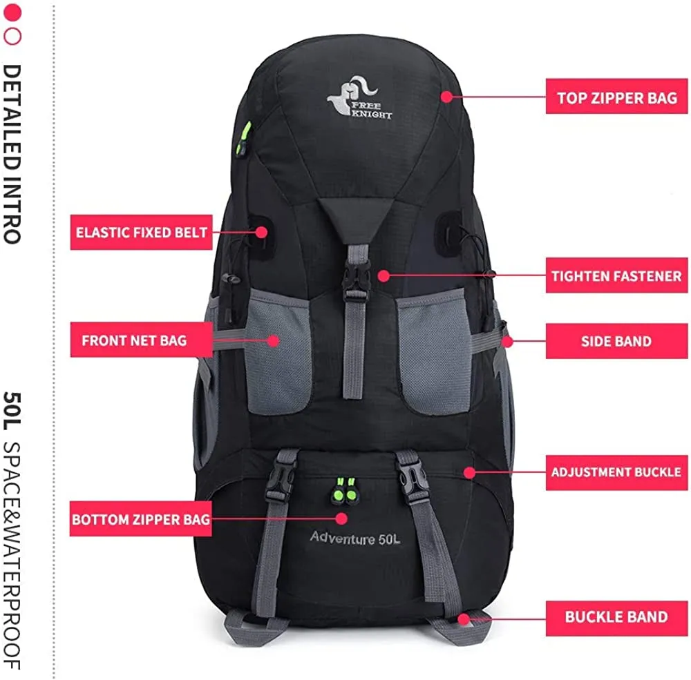 VentureFlow Backpack 50L - Lightweight Water Resistant